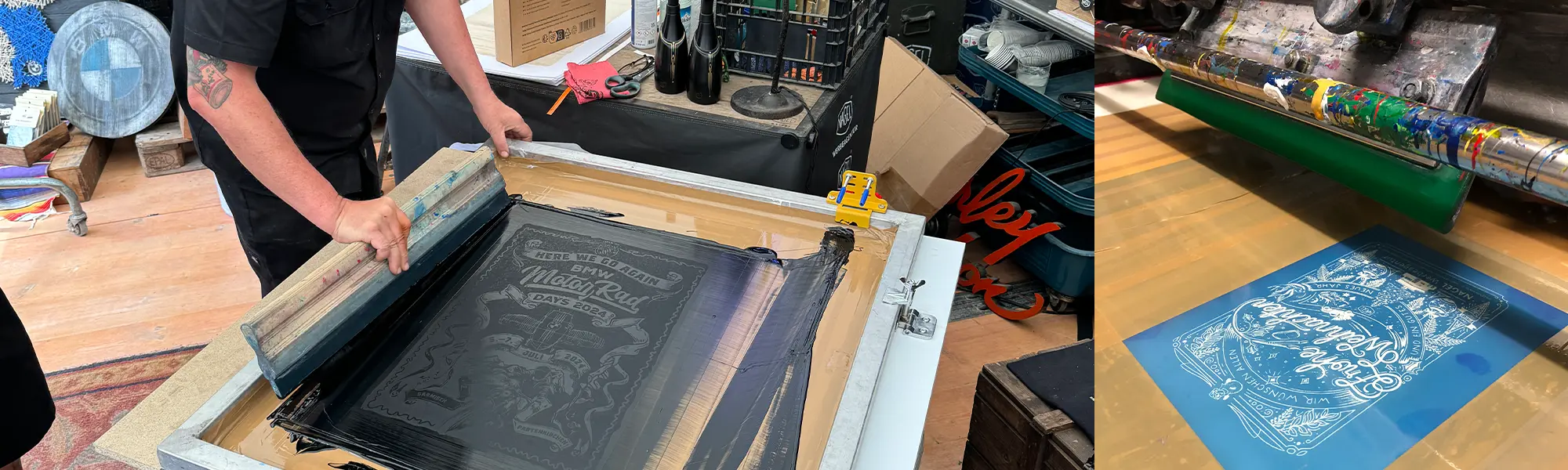 Siebdruck Gestaltung Druck